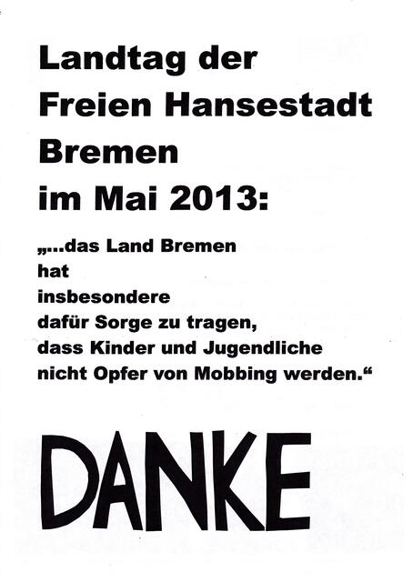 DANKE zur Bremer Aktion für Kinder (BAKI) am 11. Anti-Mobbing-Tag in Bremen