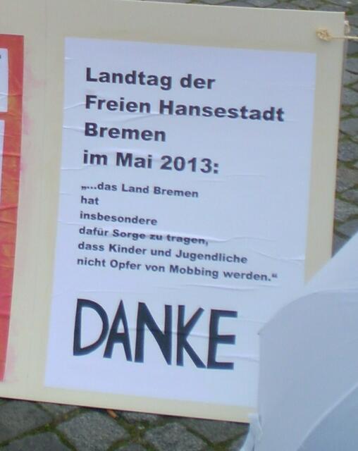 Bürgeraktion zum 11. Anti-Mobbing-Tag in Bremen