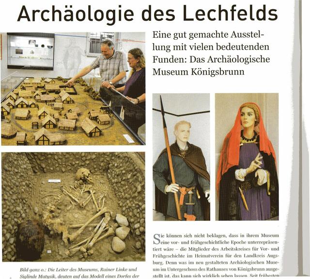 Schautafel im Museum Königsbrunn / Presseartikel