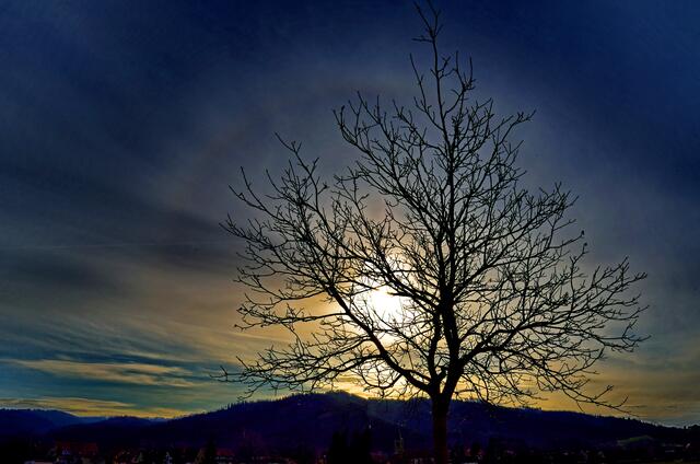 Kurz vor Sonnenuntergang im Münstertal