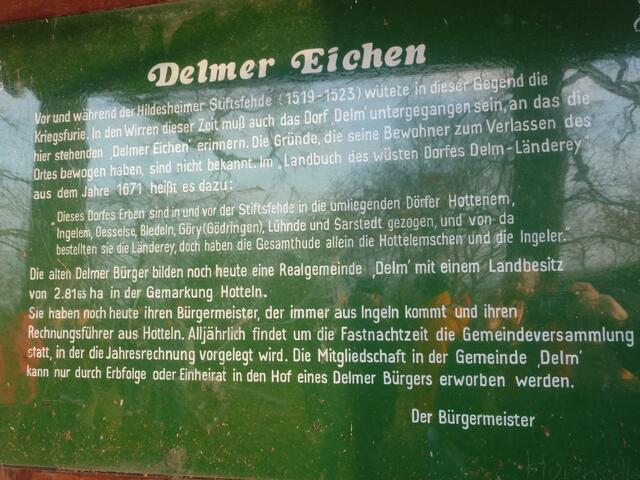 Geschichte der Delmer Eichen