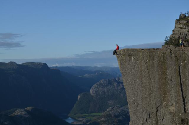 Ein Sitzplatz mit Tiefblick.