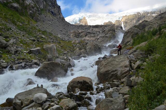 Auch hier schmelzen die Gletscher gewaltig.
