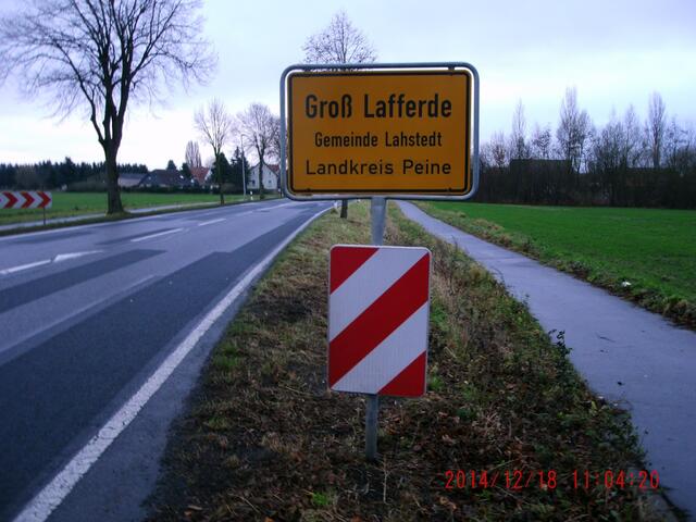 Dieses Ortseingangsschild steht noch an der B444. Nach dem 31.12.2014 wird man es entfernen.
