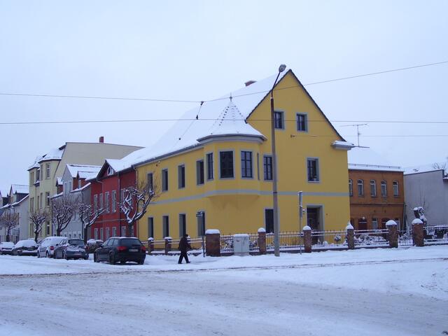 Februar - Winterliches Wohnhaus Poststraße - Ecke Gartenstraße