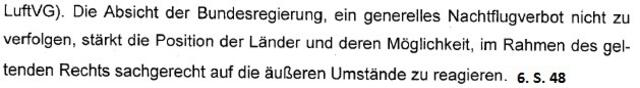 6. noch deutlicher, kein Nachtflugverbot(S. 48):