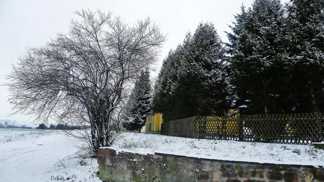 Der Schnee ist auch bei uns im Flachland angekommen - allerdings ohne Sonne - am 29.12.2014 !