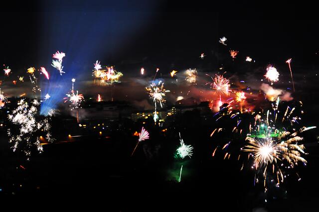 Silvesterfeuerwerk über Bad Arolsen