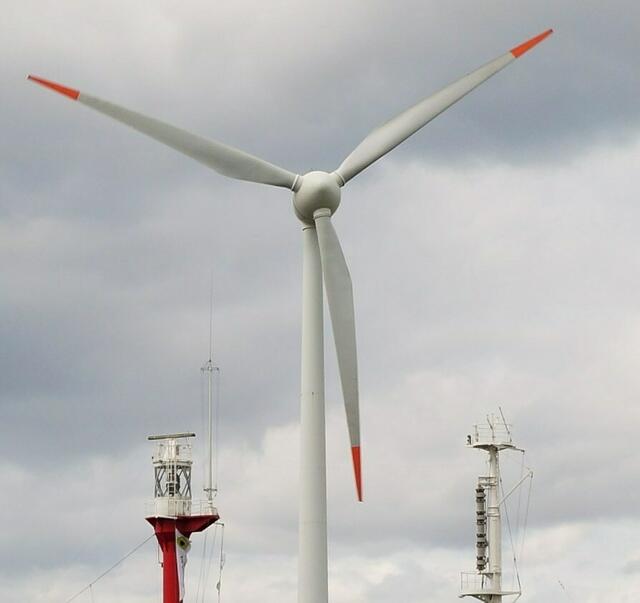 Bekannte Windräder horizontal.