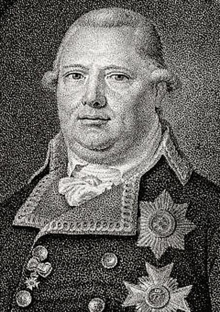 Er glaubte alles und unterschrieb. Der frischgebackene König Friedrich von Württemberg, geboren am 6. November 1754 in Treptow an der Rega/Pommern. Sohn von Herzog Friedrich Eugen von Württ. und Friederike Sophie Dorothea geb. Prinzessin von Brandenburg-Schwedt