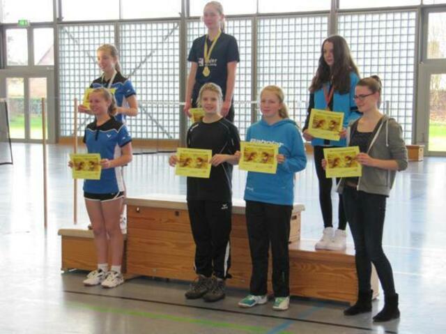 Manari Reinert und Rabea Hansen (vordere Reihe zweite und dritte von links)