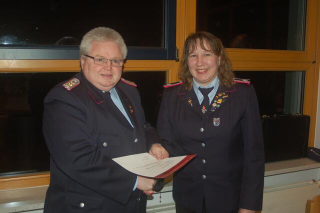 ..Stadtbrandmeister Hartmut Hoffmann und Heike Langner....