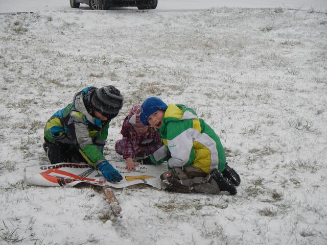 Putzen mit Schnee. Geht auch!