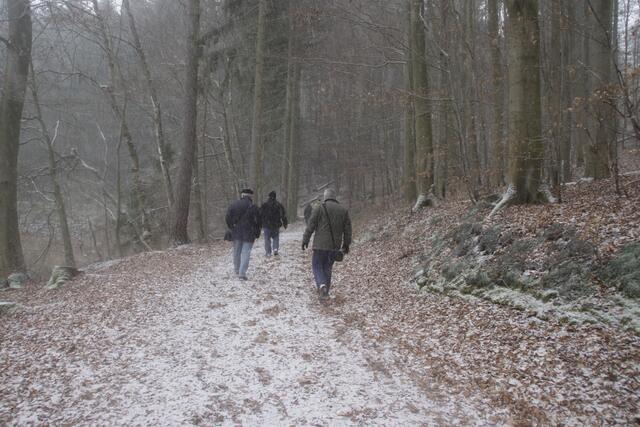 Innerhalb von Minuten bildet sich eine leichte Schneedecke