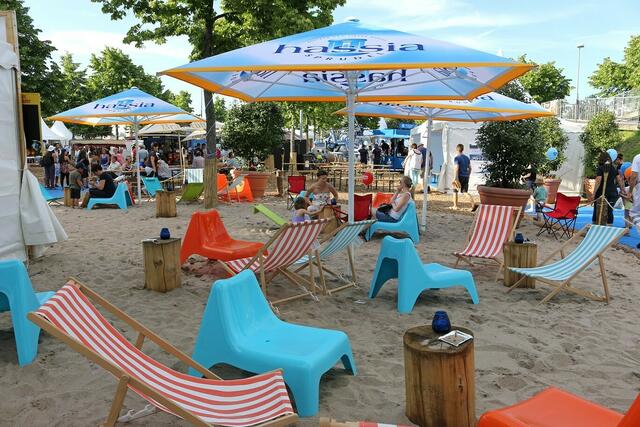 Sieht wie Strandurlaub aus, ist aber auf der Aktionsfläche der Bundespolizei