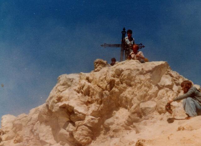 Gipfelkreuz des Teide (Foto von 1970)