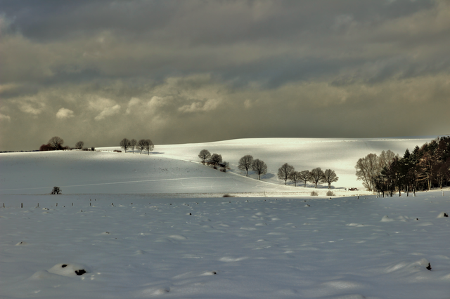 Die Täler sind fast wieder grün. Dagegen hält sich der Winter in den Höhenlagen des Waldecker Landes recht wacker. Eisig kalt war es heute Vormittag im freien Feld bei Wa.-Freienhagen. Nicht umsonst bezeichnet man Freienhagen und das Umland auch als Klein-Sibirien im Waldecker Land!