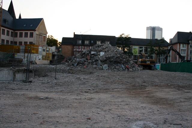 Blick zum Haus Wertheim.hier entsteht das neue historische Museum Frankfurt