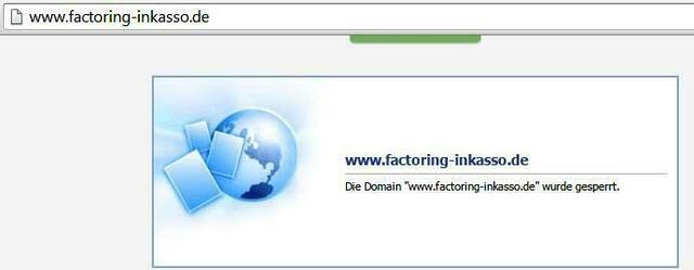 Und wer Zweifel hatte und im Internet suchte, hatte mit seinen Bedenken recht. Die Domain wurde gesperrt.