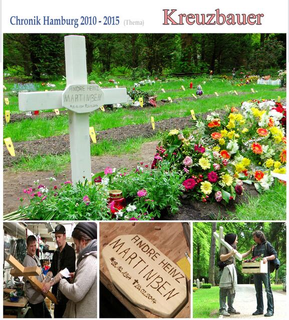 Kreuzbauer - Leute, die mithalfen ein Kreuz zu bauen, damit die Gräber der Obdachlosen nicht länger leer bleiben ... -->
https://www.facebook.com/notes/max-bryan/nachruf-toter-obdachloser/775090999175484