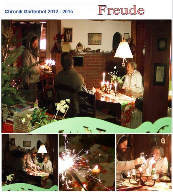 Jede Einzelne dieser insgesamt 63 Collagen beschreibt ein Kapitel im Leben und Wirken der Menschen hier auf dem Gartenhof und diese Bilder zeigen auch, dass es sich lohnt, für sein Glück zu kämpfen - den Kurs zu halten - die Wege zu gehen - um dann später (vielleicht) selbst sogar auch zu helfen - Chancen zu vergeben - es Menschen wie Heinke von Löw gleich zu tun - Schwächere aufzunehmen - selbstlos - vorurteilsfrei - schon darum geht es ...