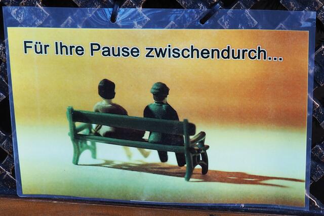 nutzten wir zwischendurch zu einem netten Plausch