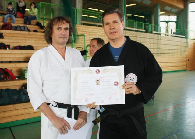 Wilfried Schlichting und Norbert Pelzl 8. Dan Allkampf-Jitsu
