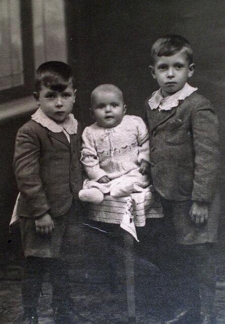 Adolf, Monika und Alfred als Kinder