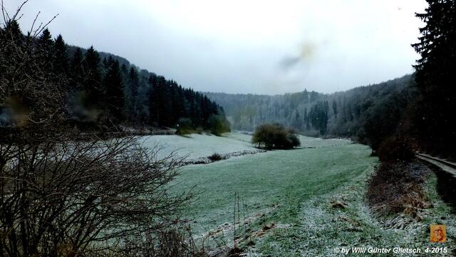ca. 10 Minuten dauerte es, bis wieder freie Sicht und der Schnee verschwunden war.