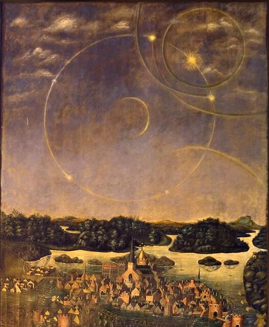 Halo in einem schwedischen Gemälde von 1535.