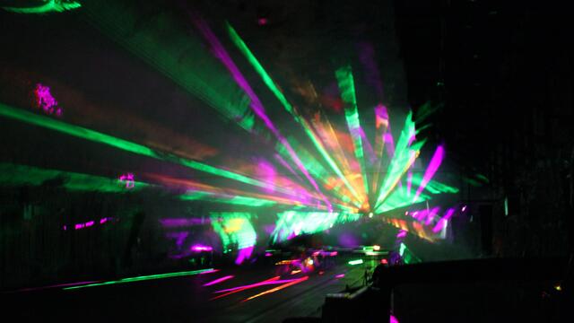 beeindruckende Lasershow