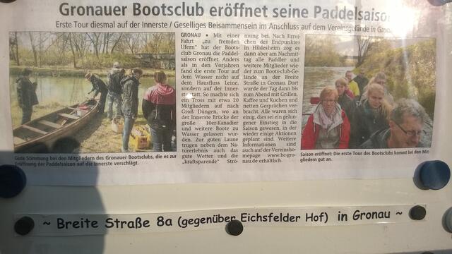 12)Boots Club 31028Gronau:  _ http://www.bc-gronau.de/ _ Ohne Schwimmwesten und Rettungsleine Lebensgefahr!! Verstöße nicht auch noch öffentlich zeigen! Warum? Kanu Unfälle mal googeln!
http://www.kanu.de/go/dkv/_ws/mediabase/downloads/freizeit/Sicherheit/DKV_Schwimmwesten_knnen_Leben_retten.PDF _ BC 18.04.15 auf der Innerste. | Foto: BC Gronau