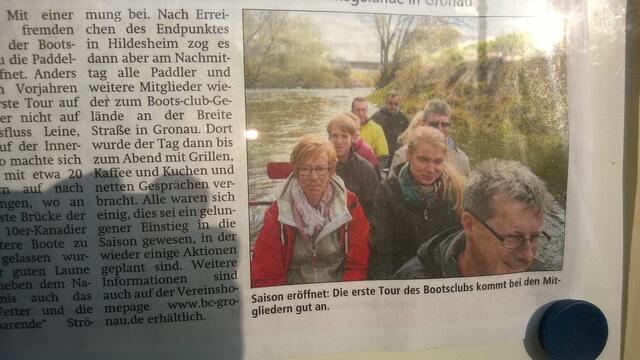 13)Boots Club 31028Gronau:  _ http://www.bc-gronau.de/ _ Ohne Schwimmwesten und Rettungsleine Lebensgefahr!! Verstöße nicht auch noch öffentlich zeigen! Warum? Kanu Unfälle mal googeln!
http://www.kanu.de/go/dkv/_ws/mediabase/downloads/freizeit/Sicherheit/DKV_Schwimmwesten_knnen_Leben_retten.PDF _ BC 18.04.15 auf der Innerste. | Foto: BC Gronau