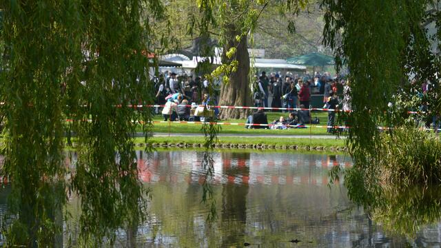 Der Stadtpark ist voll