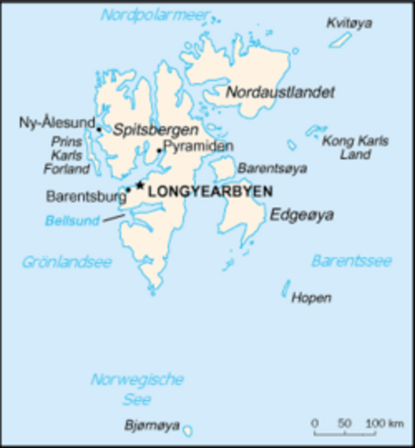 Karte von Svalbard: Wikipedia Commons