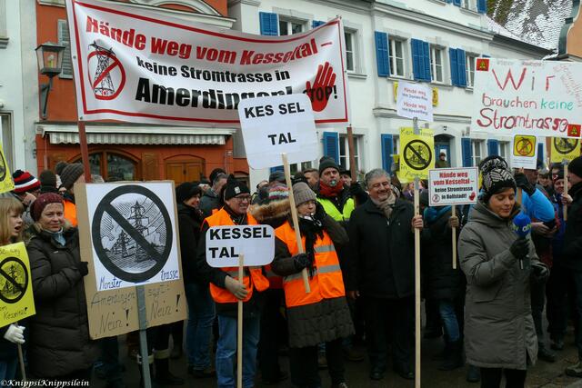 Wir brauchen keine Stromtrasse-weder hier, noch sonstwo! (Bild Demo Öttingen)