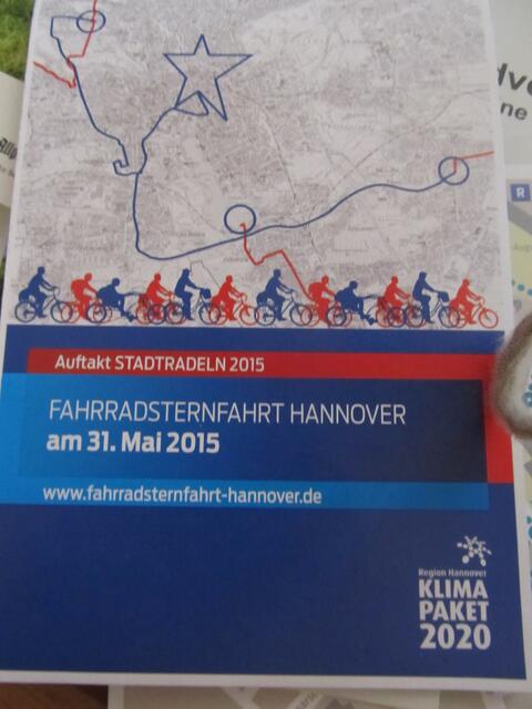 Der Flyer zur Fahrradsternfahrt am 31.5.015