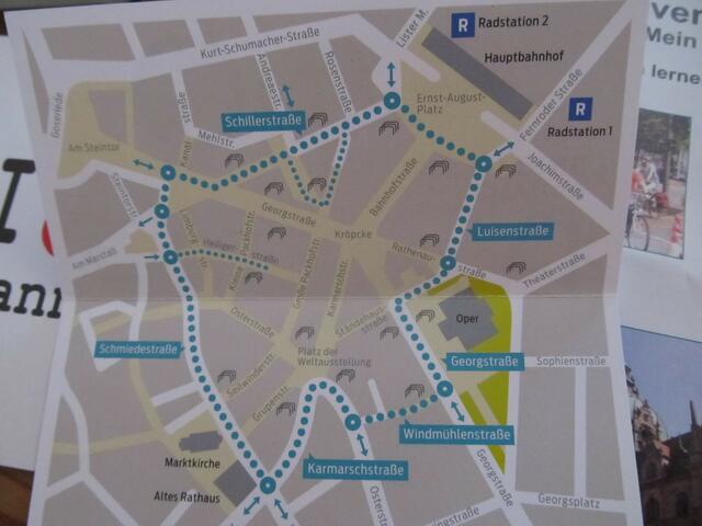 Der Innenstadt-Fahrradring, der jedoch noch einige Verbesserungen nötig hat.