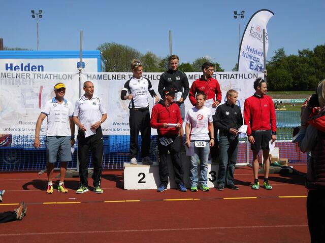 Die schnellsten Herren beim 26. Hamelner Triathlon