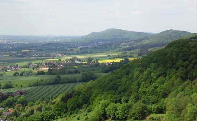 Die Berge zur Porta Westfalica hin.