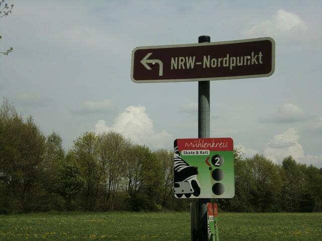 Nördlichster Punkt Nordrhein-Westfalens im Kreis Minden-Lübbecke.