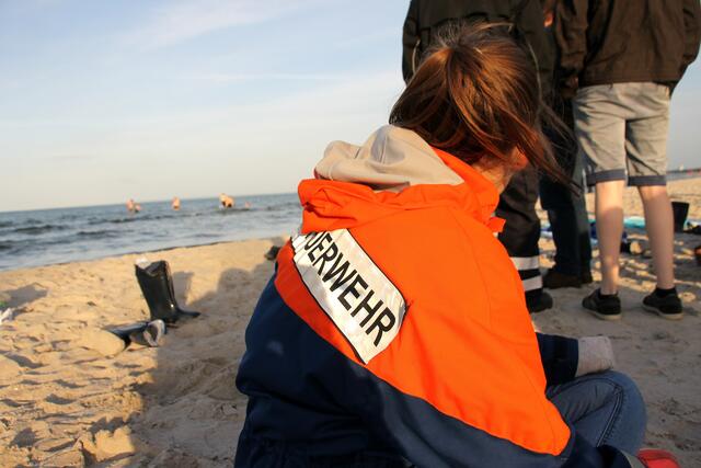 Manche blieben dann doch lieber am Strand...