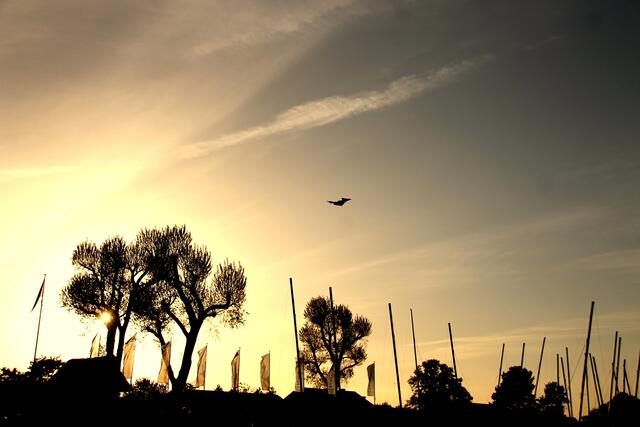 Der Sonnenuntergang in Scharbeutz