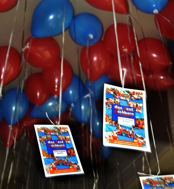 Hier warten die Ballons auf den Flugwettbewerb.