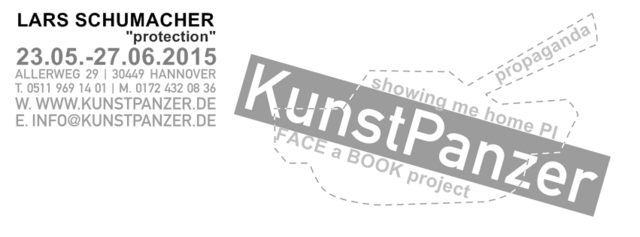 protection – 23.05. – 27.06.2015 – Soziale Plastik – Lars Schumacher im Kunstpanzer Hannover

Vernissage Samstag, 23.05.2015 von 15 – 18 Uhr.

Finissage Samstag, 27.06.2015 von 15 – 18 Uhr