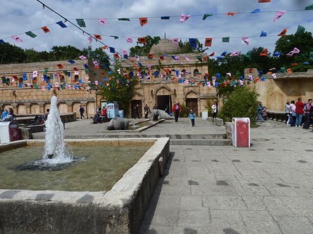 Schön geschmückter Dschungelplatz.