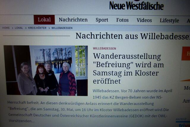 Presseartikel Neue Westfälische. Wanderausstellung "BEFREIUNG".