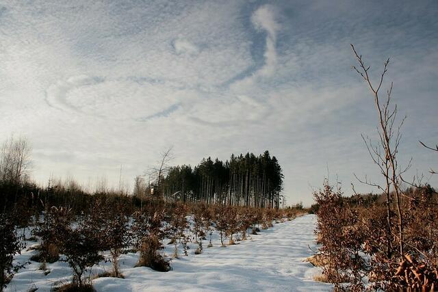 Wolken durchgequirlt