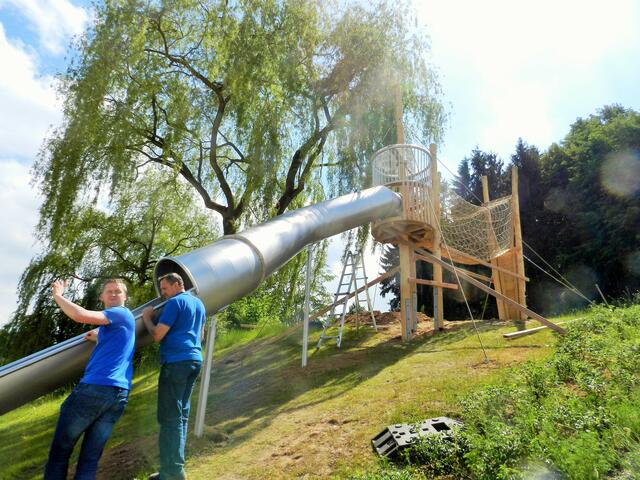 Die Rutsche am Strandbad.