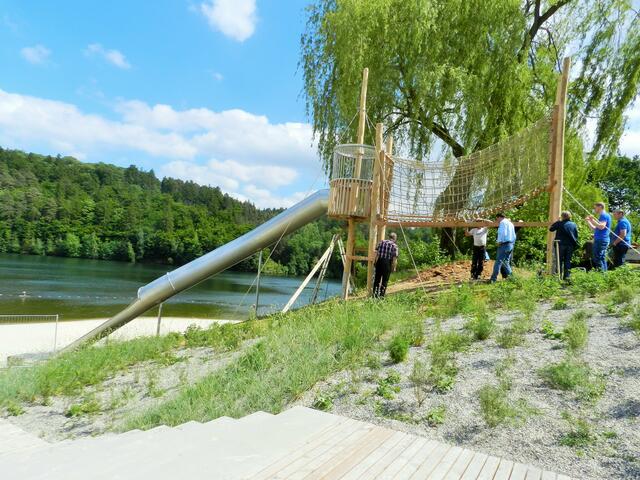 Die Rutsche am Strandbad.